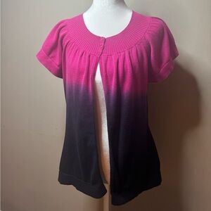 Worthington Pink and Black Ombre Blouse